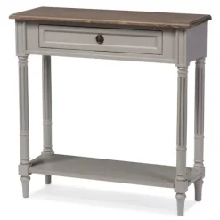 Console Tables-Kirkland's Home Edward Gray Mindi Wood Fluted Console Table