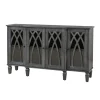 Cabinets & Sideboards-Kirkland's Home Eleanora Wood 4-Door Sideboard Gray