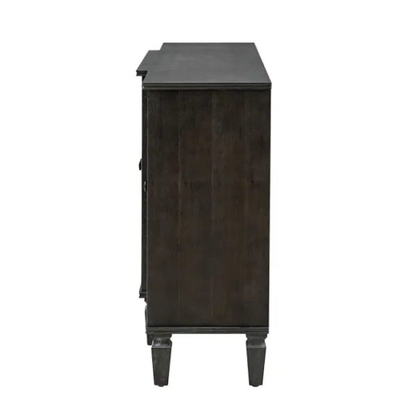Cabinets & Sideboards-Kirkland's Home Eleanora Wood 4-Door Sideboard Gray