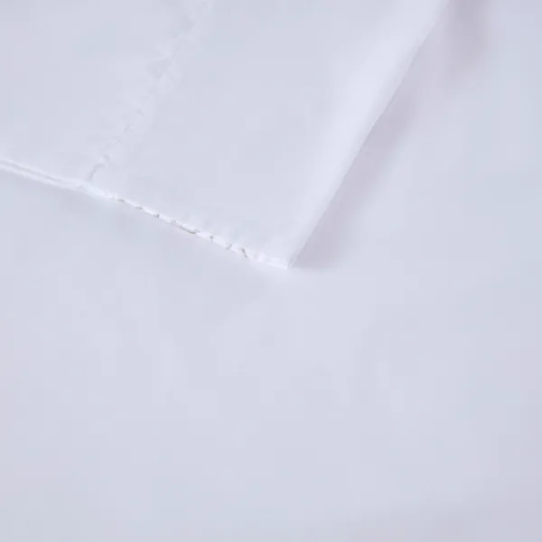 Bed Sheets-Kirkland's Home Elegant Geo Hem Microfiber 4-Pc. Queen Sheet Set White/Tan