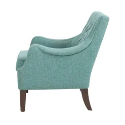 Accent Chairs-Kirkland's Home Elle Tufted Teal Accent Chair Blue