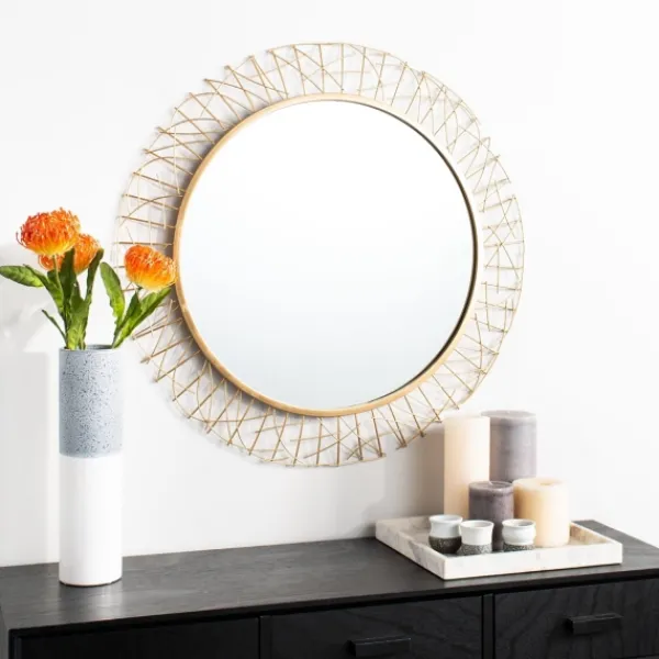 Decorative Mirrors-Kirkland's Home Elsie Gold Abstract Wall Mirror