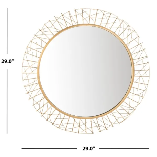 Decorative Mirrors-Kirkland's Home Elsie Gold Abstract Wall Mirror