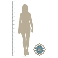 Wall Plaques-Kirkland's Home Embossed Metal Flower Wall Plaque Blue