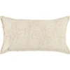 Pillows-Kirkland's Home Embroidered Botanical Pillow Ivory
