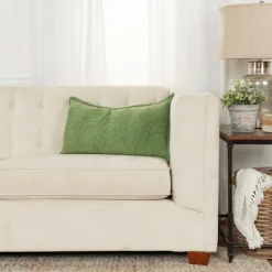 Pillows-Kirkland's Home Embroidered Botanical Pillow Green