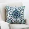 Pillows-Kirkland's Home Embroidered Rope Edge French Claudia Pillow Blue