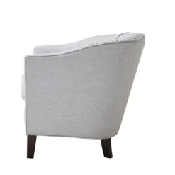 Accent Chairs-Kirkland's Home Emery Barrel Accent Chair Ivory