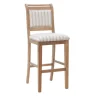 Bar Stools & Counter Height Stools-Kirkland's Home Emma Bar Stool With Nailhead Trim Gray