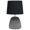 Table Lamps-Kirkland's Home Emma Concrete Table Lamp With Shade Black