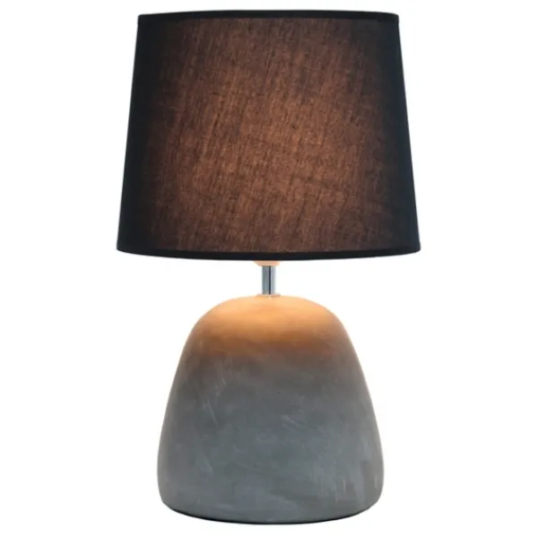 Table Lamps-Kirkland's Home Emma Concrete Table Lamp With Shade Black