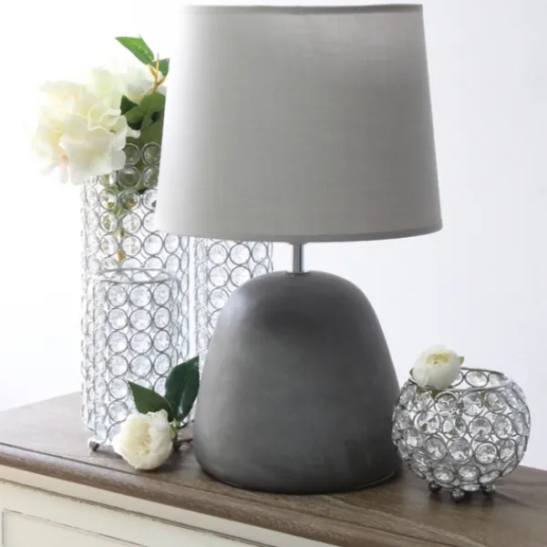 Table Lamps-Kirkland's Home Emma Concrete Table Lamp With Shade Gray
