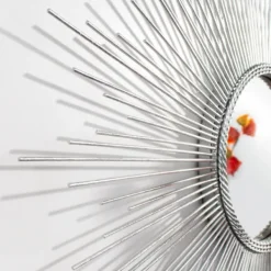 Decorative Mirrors-Kirkland's Home Emme Silver Sunburst Wall Mirror