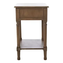 Accent & End Tables-Kirkland's Home Emory Natural Single Drawer Accent Table Black