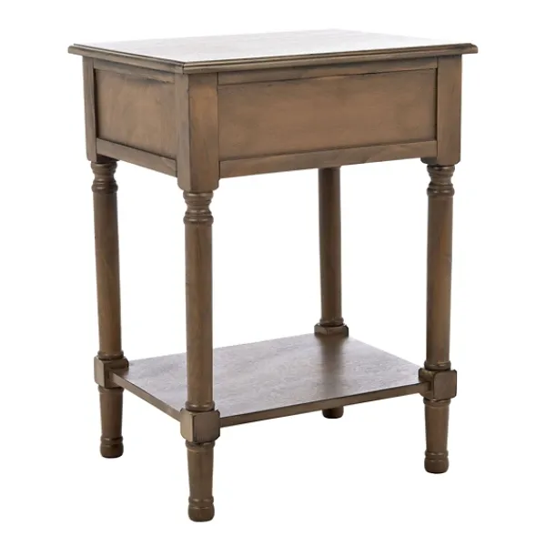 Accent & End Tables-Kirkland's Home Emory Natural Single Drawer Accent Table Black