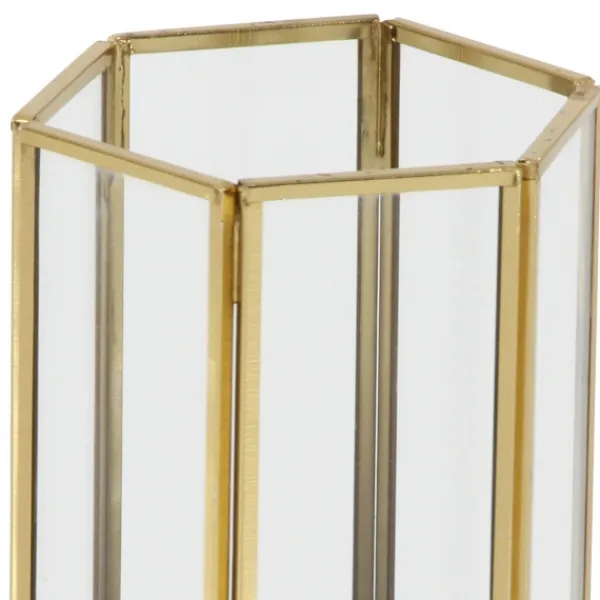 Lanterns-Kirkland's Home En Geometric 3-Pc. Decorative Lantern Set Gold