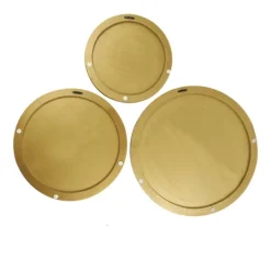 Wall Plaques-Kirkland's Home En Ribbed Sunburst Wall Plates, Set Of 3 Gold