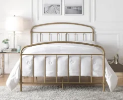 Beds & Headboards-Kirkland's Home En Sun Vintage Arch Full Bed Frame Gold