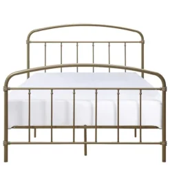Beds & Headboards-Kirkland's Home En Sun Vintage Arch Full Bed Frame Gold
