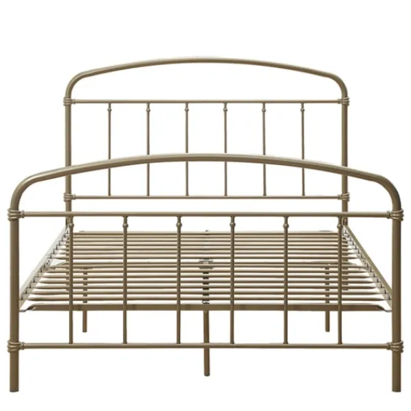 Beds & Headboards-Kirkland's Home En Sun Vintage Arch Full Bed Frame Gold