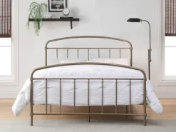 Beds & Headboards-Kirkland's Home En Sun Vintage Arch Queen Bed Frame Gold