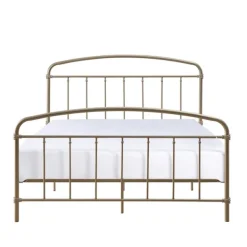 Beds & Headboards-Kirkland's Home En Sun Vintage Arch Queen Bed Frame Gold