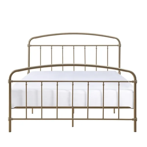 Beds & Headboards-Kirkland's Home En Sun Vintage Arch Queen Bed Frame Gold