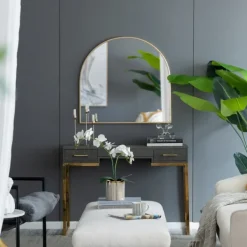 Decorative Mirrors-Kirkland's Home En Wide Arched Wall Mirror Gold