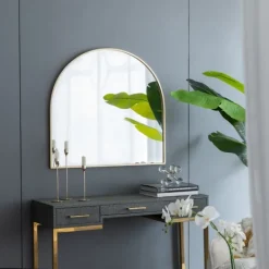 Decorative Mirrors-Kirkland's Home En Wide Arched Wall Mirror Gold