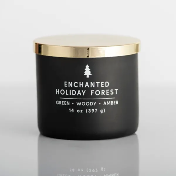 Candles-Kirkland's Home Enchanted Holiday Forest Triple Wick Jar Candle Black