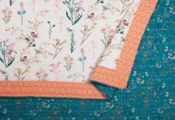 Quilts-Kirkland's Home English Garden Full/Queen 3-Pc. Quilt Set Blue/Orange/White