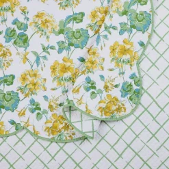 Quilts-Kirkland's Home English Meadow 3-Pc. King Quilt Set Green/Yellow/White