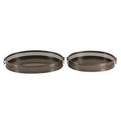 Decorative Trays-Kirkland's Home Engraved Metal Mandala Trays, Set Of 2 Brown