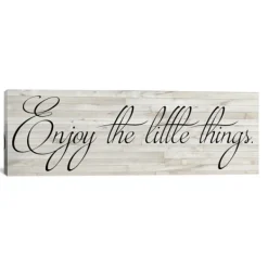 Wall Quotes & Signs-Kirkland's Home Enjoy The Little Things Canvas Art Print, 36X12 White