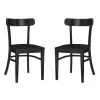 Accent Chairs-Kirkland's Home Espresso Curved Plank 2-Pc. Accent Chair Set Brown
