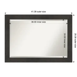 Framed Mirrors-Kirkland's Home Espresso Plank Beveled Mirror