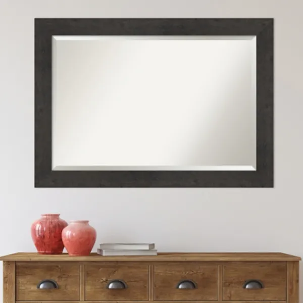 Framed Mirrors-Kirkland's Home Espresso Plank Beveled Mirror