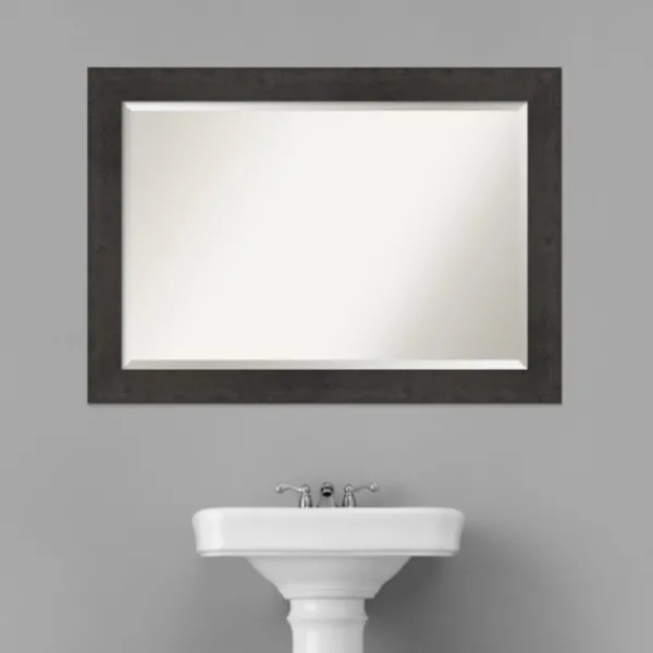 Framed Mirrors-Kirkland's Home Espresso Plank Beveled Mirror