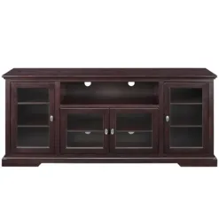 Tv Stands & Media Consoles-Kirkland's Home Espresso Wood Highboy Tv Stand Brown