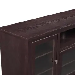 Tv Stands & Media Consoles-Kirkland's Home Espresso Wood Highboy Tv Stand Brown