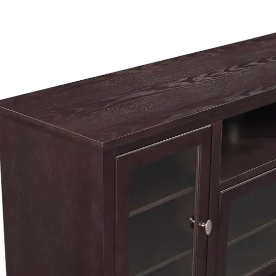 Tv Stands & Media Consoles-Kirkland's Home Espresso Wood Highboy Tv Stand Brown