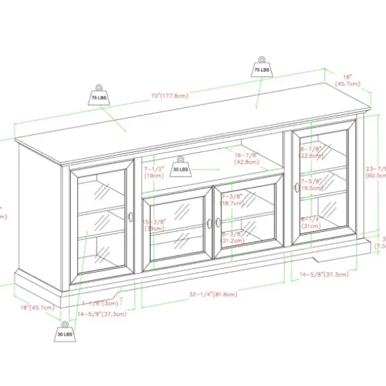 Tv Stands & Media Consoles-Kirkland's Home Espresso Wood Highboy Tv Stand Brown
