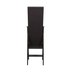 Full Length & Floor Mirrors-Kirkland's Home Espresso Wood Mirror Armoire Brown