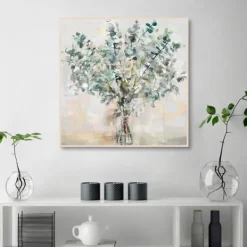 Canvas Art-Kirkland's Home Essential S I Framed Canvas Print, 35X35 In. Green