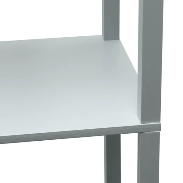Floor Lamps-Kirkland's Home Etagere Shelf Charging Floor Lamp Gray