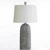 Table Lamps-Kirkland's Home Etched Gray Transitional Table Lamp Ivory