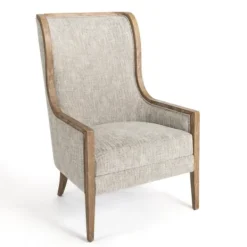 Accent Chairs-Kirkland's Home Ethan Upholstered Armchair Gray