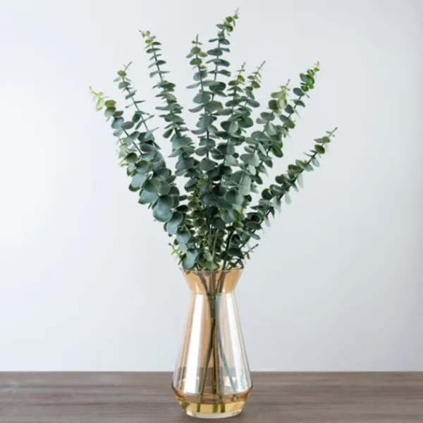 Arrangements & Greenery-Kirkland's Home Eucalyptus And Amber Glass Vase Arrangement Green