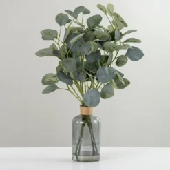 Arrangements & Greenery-Kirkland's Home Eucalyptus Arrangement In Gray Bottle Vase Green/Gray