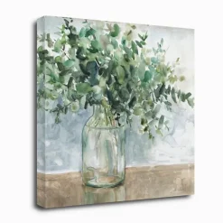 Canvas Art-Kirkland's Home Eucalyptus Bouquet Giclee Canvas Print, 30X30 In. Green/Multi